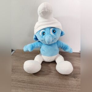 Build A Bear The Smurfs CLUMSY Blue Stuffed 16" Plush